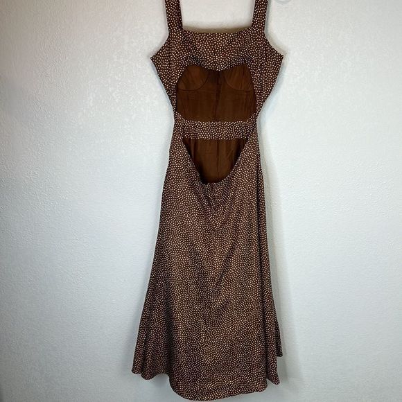 Cult Gaia Women's Brown Faye Silk Darted Dress Small HOST PICK❣️ - Picture 9 of 16